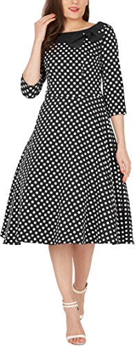 ‚Iris‘ 50’s Polka-Dots Kleid mit besetztem Ausschnitt - 4