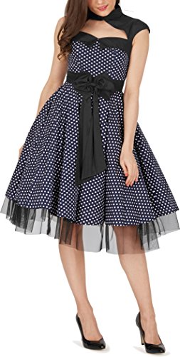 ‚Athena‘ Polka-Dots Kleid mit großer Schleife - 4