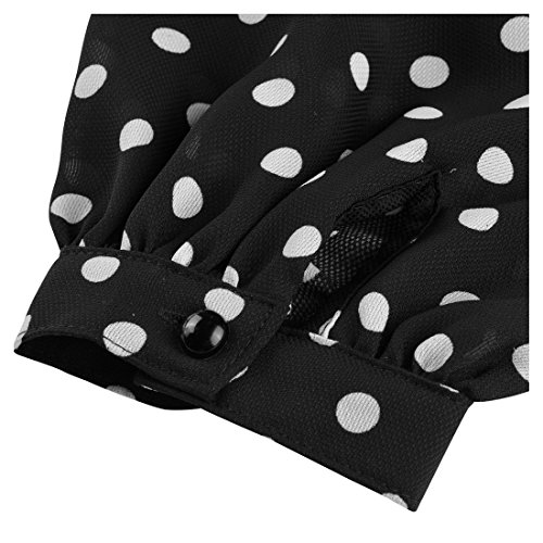 Missmay Damen Sommer Retro Polka Dots Tops schwarz Gr.M - 