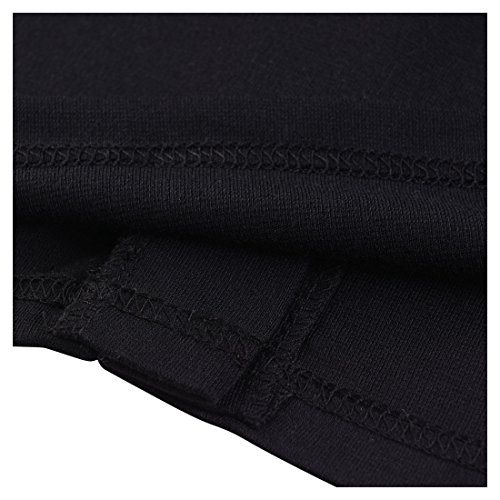 Miusol Damen Kleid Mit 3/4-Arm Hahnentritt Muster mit Reissverschluss vorne?Business Abendkleider Schwarz EU 44/46/XXL - 6