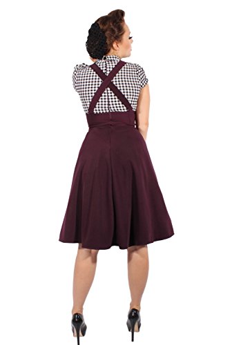 Rockabilly Gingham Retro Petticoat Kleid Hosenträger Karo Swing - 3