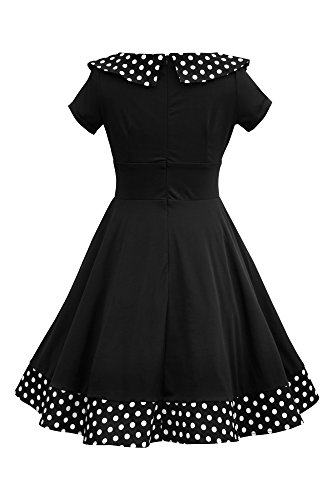 BlackButterfly ‚Rhianna‘ Vintage Polka-Dots Swingkleid (Schwarz, EUR 38 – S) - 2