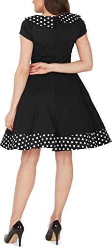 BlackButterfly ‚Rhianna‘ Vintage Polka-Dots Swingkleid (Schwarz, EUR 38 – S) - 4