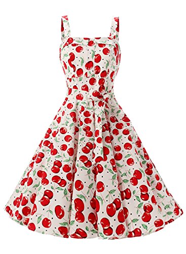 Rockabilly Vintage 50er Jahre Polka Dots Kleid knielang mit Faltenrock - 2