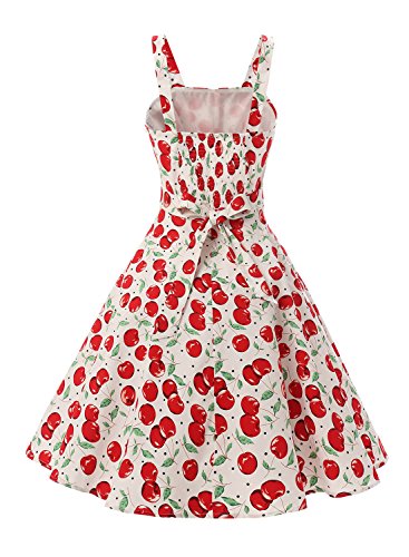 Rockabilly Vintage 50er Jahre Polka Dots Kleid knielang mit Faltenrock - 4