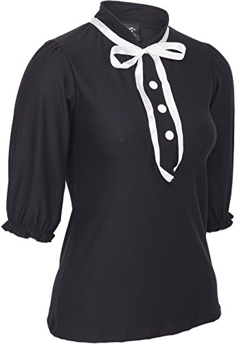 Küstenluder NORAH Vintage Ribbon Basic 3/4 Arm Oberteil SHIRT Rockabilly - 