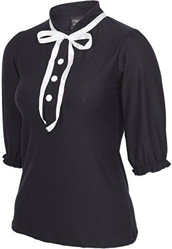 Küstenluder NORAH Vintage Ribbon Basic 3/4 Arm Oberteil SHIRT Rockabilly - 
