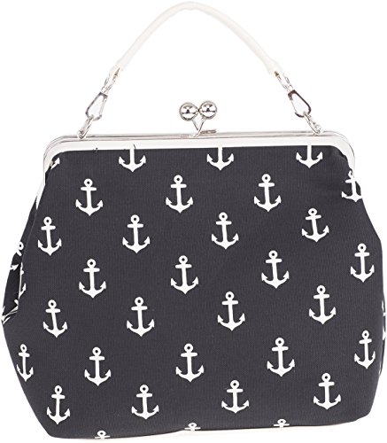 Küstenluder DALENE Sailor Anchor ANKER Kisslock Pin Up Handtasche Rockabilly - 