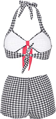 Küstenluder BECKIE 50s Vintage DOGTOOTH Hahnentritt Pin Up BIKINI Set Rockabill - 