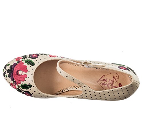 Dancing Days KALOSAI Vintage Polka Dots FOLKLORE Pumps High Heels Rockabilly - 