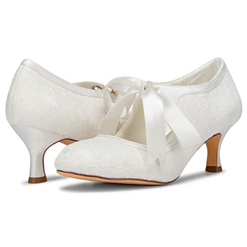 Jia Jia Wedding Hochzeitsschuhe Brautschuhe Damen Pumps Beige - 3