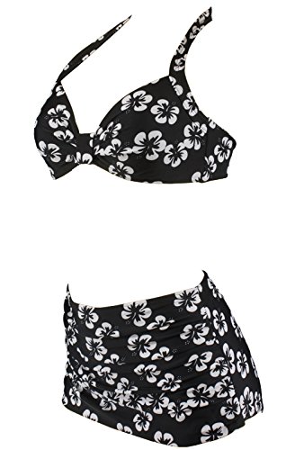 Aloha-Beachwear Damen Bikini A1059 Schwarz/Weiss Gr. 40 - 2