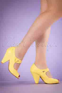 40s Shelly Pumps in Yellow
