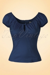 50s Melissa Top in Navy